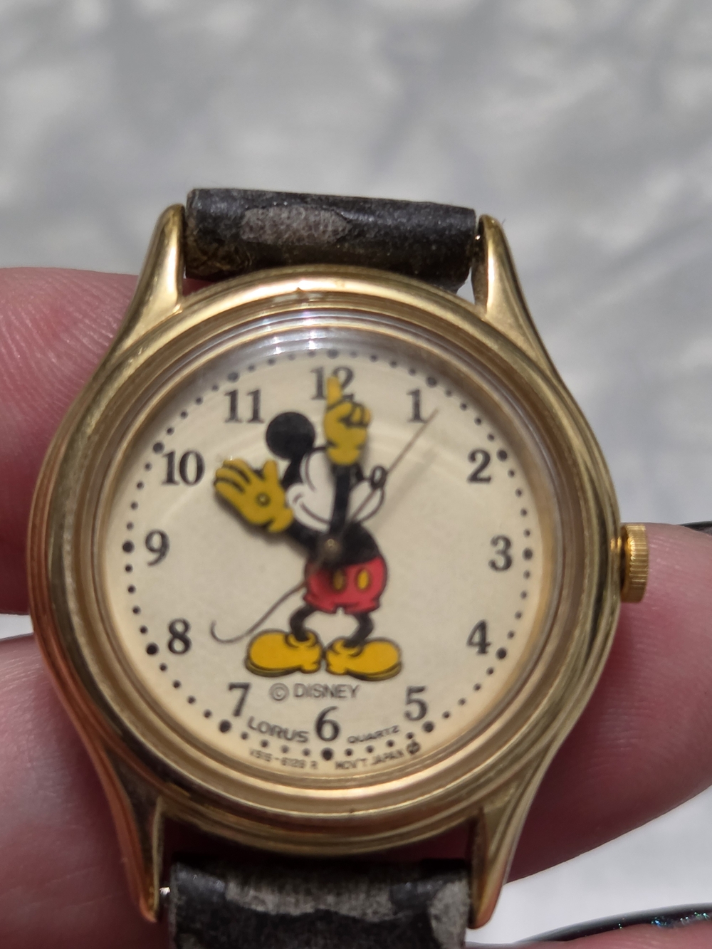 Lorus Disney Mickey Mouse Quartz Watch V515-6128 Quartz Watch Brown & Gold